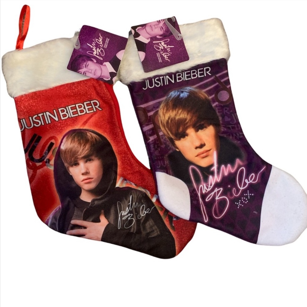 NWT Vintage Justin Bieber Christmas Stockings 🎄